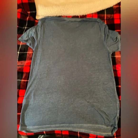 Lucky Brand Blue Motorcycle Graphic Tee - Picture 5 of 6